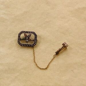 Vintage “Eastern Star” Pin with Sweetheart Gavel Pin